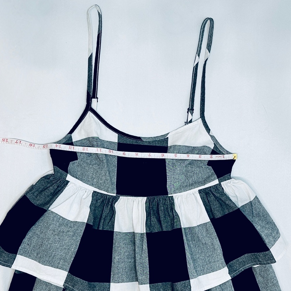 Urban Renewal Remnants Blown Out Gingham Tiered Mini Dress - XS - Picture 12 of 13